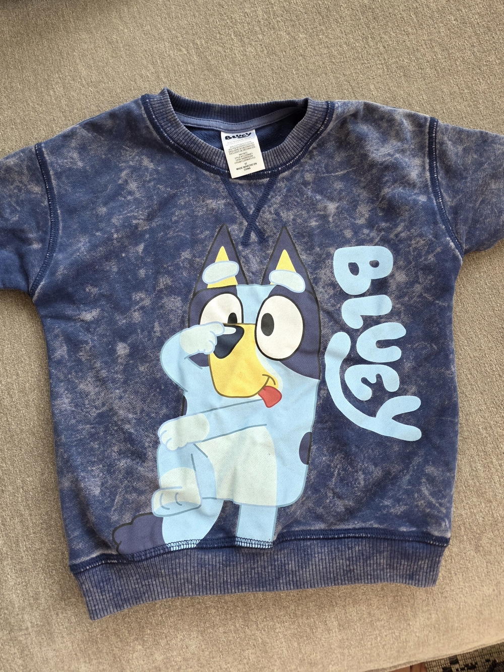 Bluey Graphic Kids Navy Pullover Sweatshirt - Picture 2 of 3